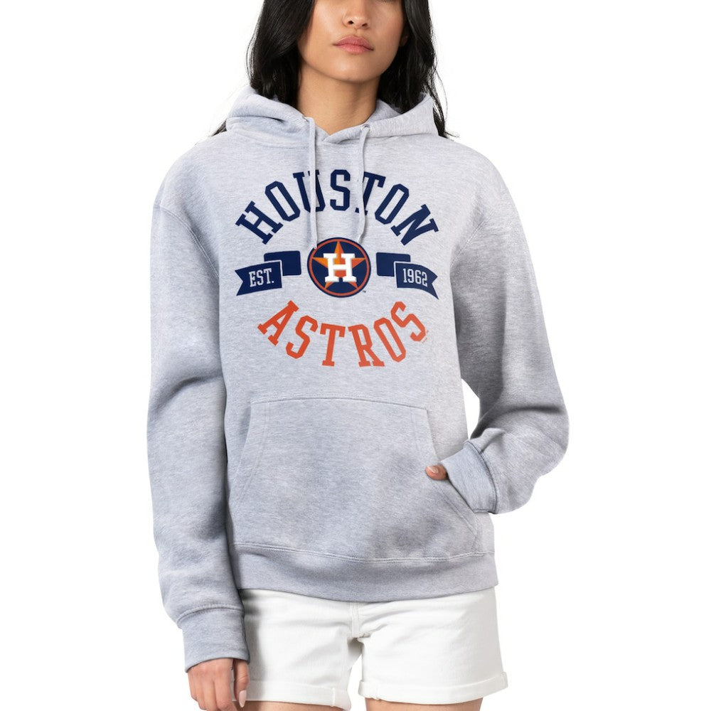 Houston Astros G-III 4Her by Carl Banks Women's City Graphic Pullover Hoodie - Heather Gray