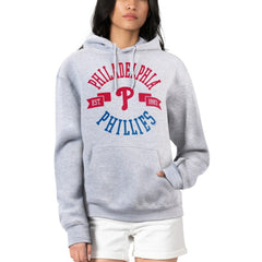 Philadelphia Phillies G-III 4Her by Carl Banks Women's City Graphic Pullover Hoodie - Heather Gray