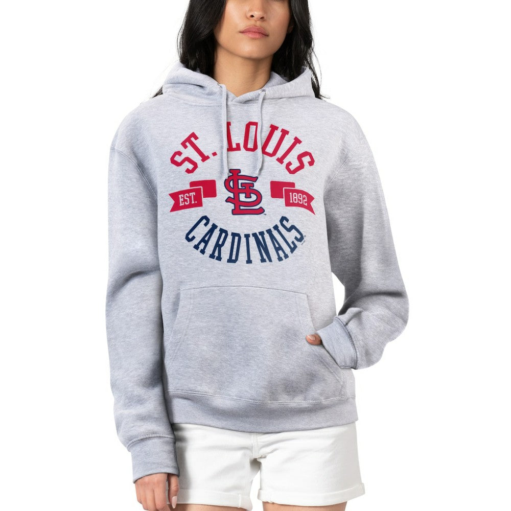 St. Louis Cardinals G-III 4Her by Carl Banks Women's City Graphic Pullover Hoodie - Heather Gray