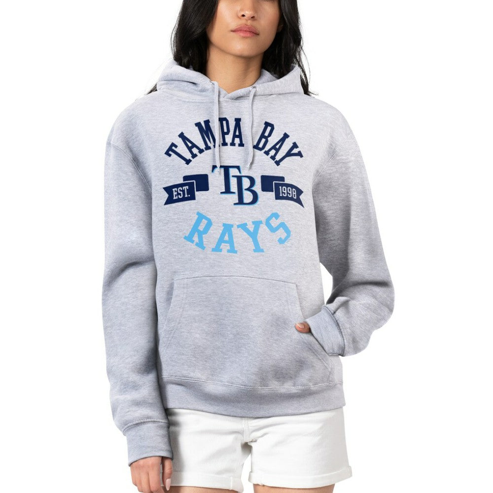 Tampa Bay Rays G-III 4Her by Carl Banks Women's City Graphic Pullover Hoodie - Heather Gray