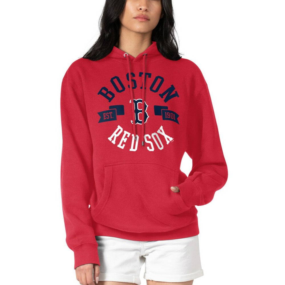 Boston Red Sox G-III 4Her by Carl Banks Women's City Graphic Pullover Hoodie - Red