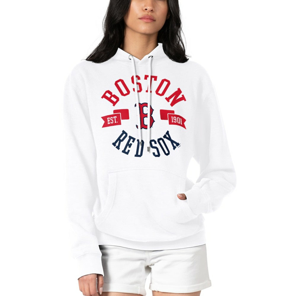 Boston Red Sox G-III 4Her by Carl Banks Women's City Graphic Pullover Hoodie - White