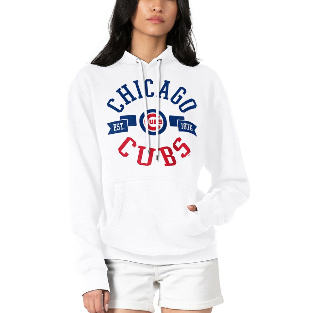 Chicago Cubs G-III 4Her by Carl Banks Women's City Graphic Pullover Hoodie - White