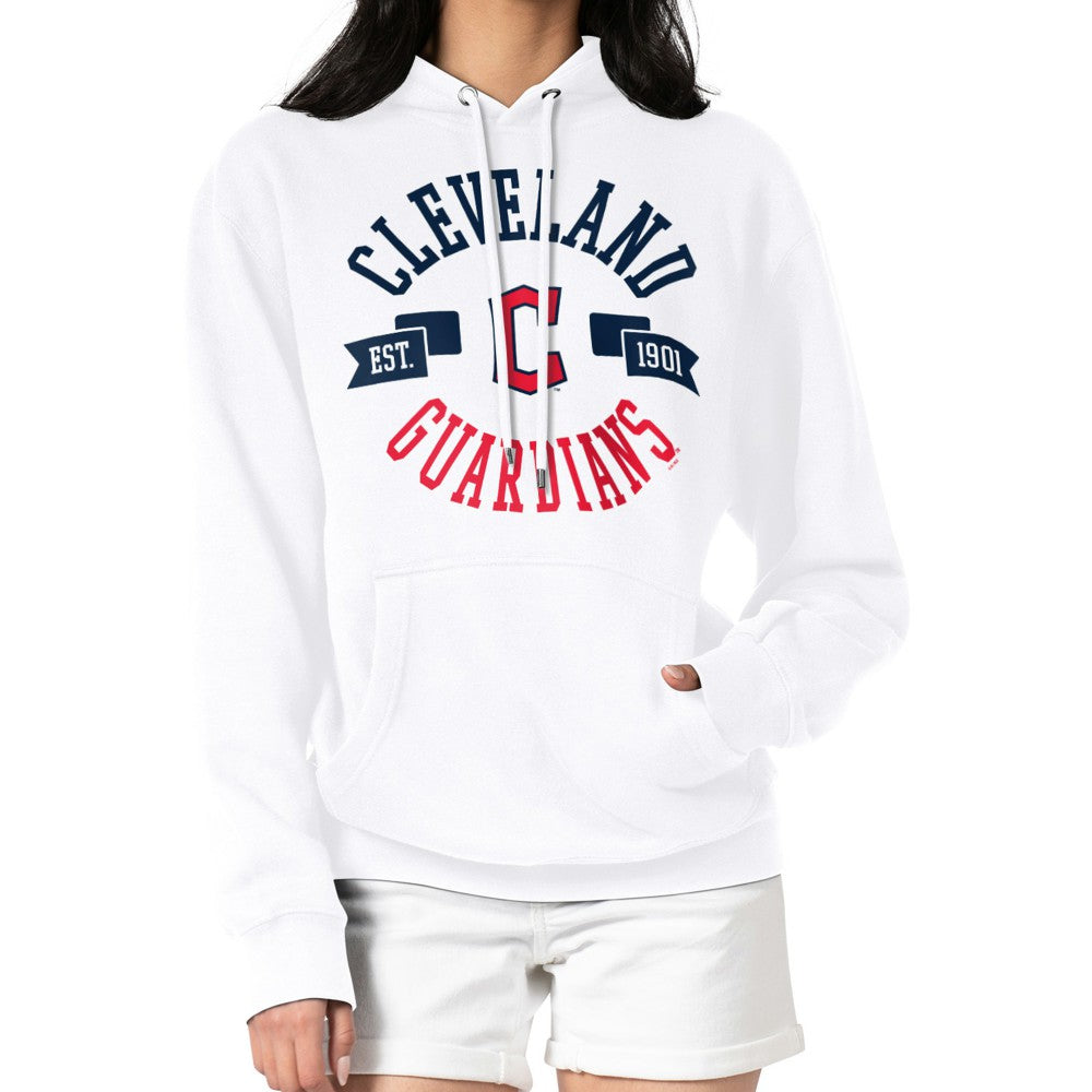Cleveland Guardians G-III 4Her by Carl Banks Women's City Graphic Pullover Hoodie - White