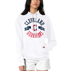 Cleveland Guardians G-III 4Her by Carl Banks Women's City Graphic Pullover Hoodie - White