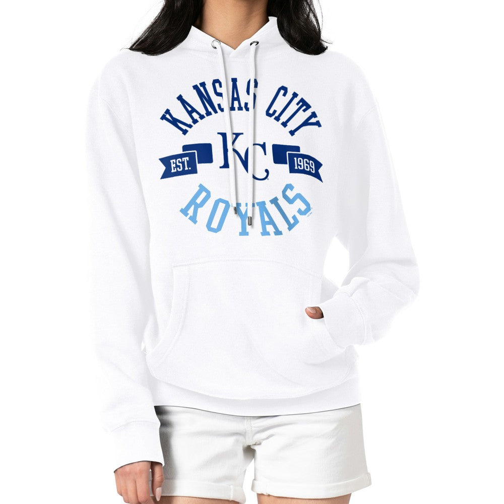 Kansas City Royals G-III 4Her by Carl Banks Women's City Graphic Pullover Hoodie - White