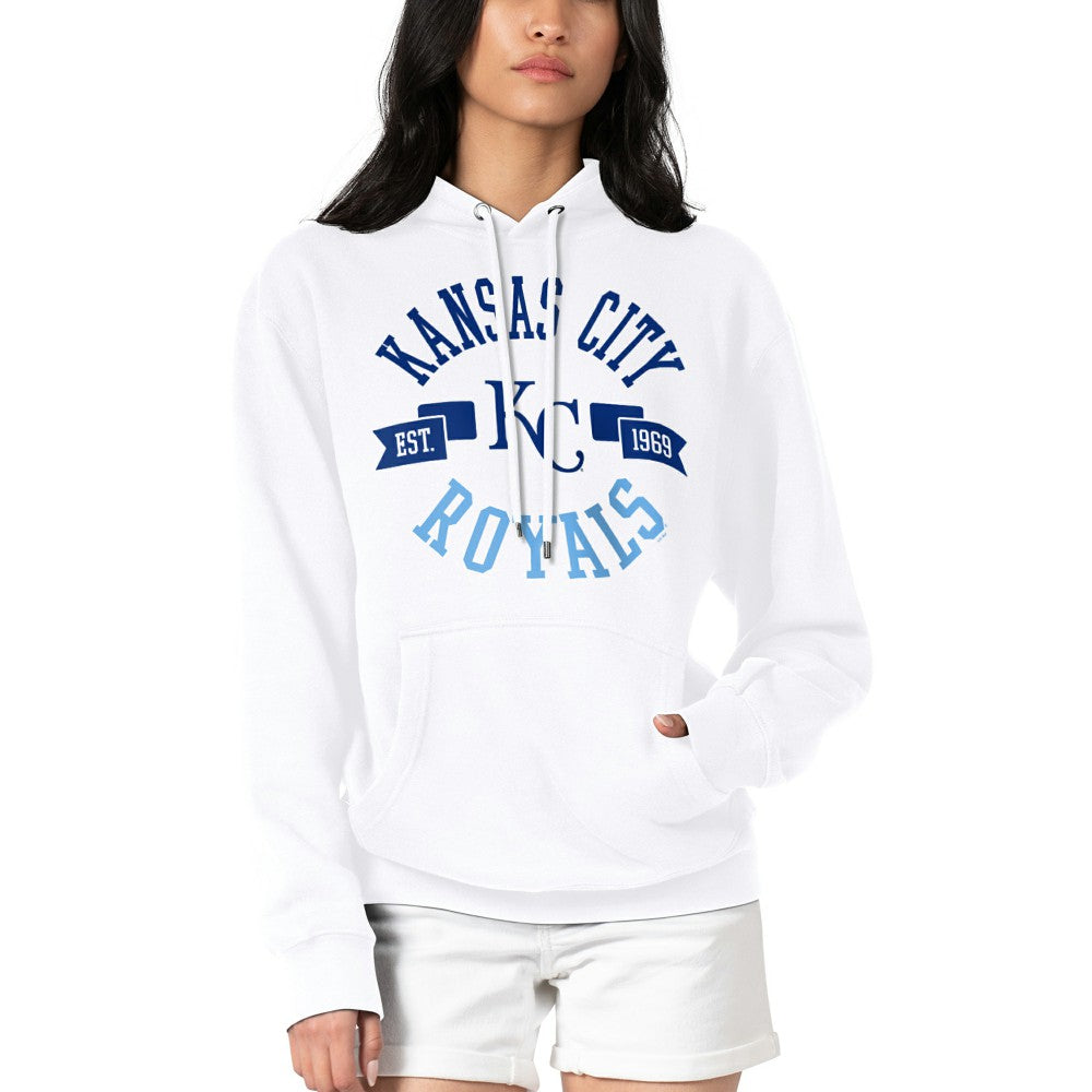 Kansas City Royals G-III 4Her by Carl Banks Women's City Graphic Pullover Hoodie - White