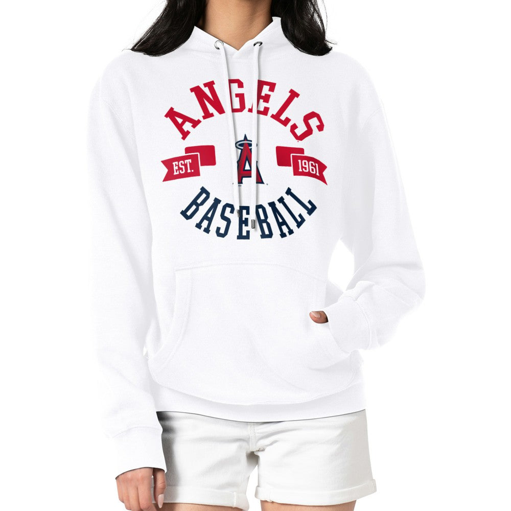 Los Angeles Angels G-III 4Her by Carl Banks Women's City Graphic Pullover Hoodie - White