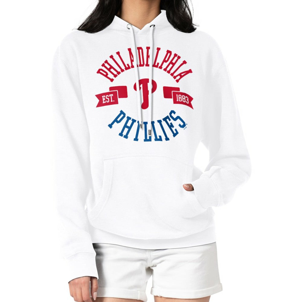 Philadelphia Phillies G-III 4Her by Carl Banks Women's City Graphic Pullover Hoodie - White