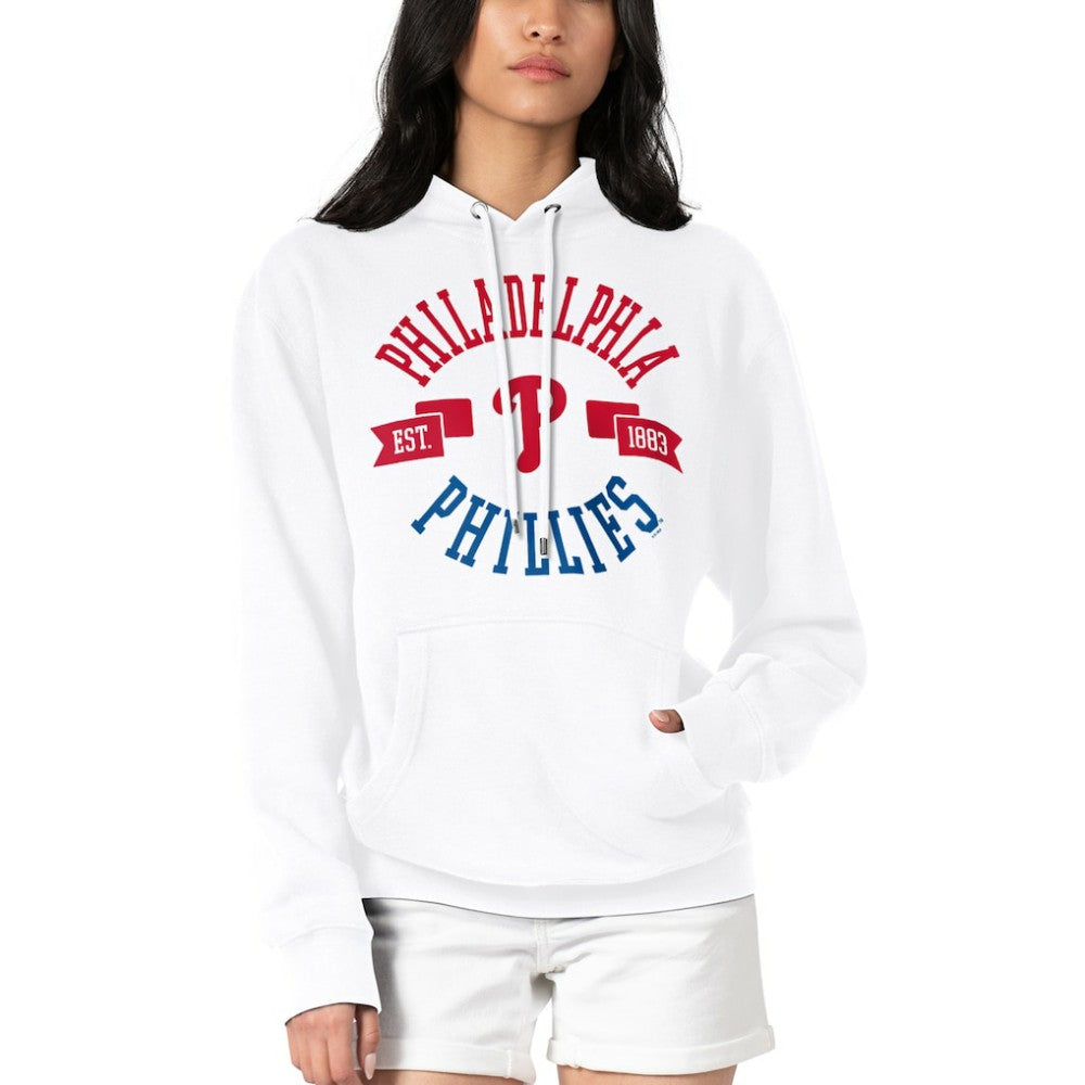 Philadelphia Phillies G-III 4Her by Carl Banks Women's City Graphic Pullover Hoodie - White