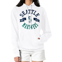 Seattle Mariners G-III 4Her by Carl Banks Women's City Graphic Pullover Hoodie - White