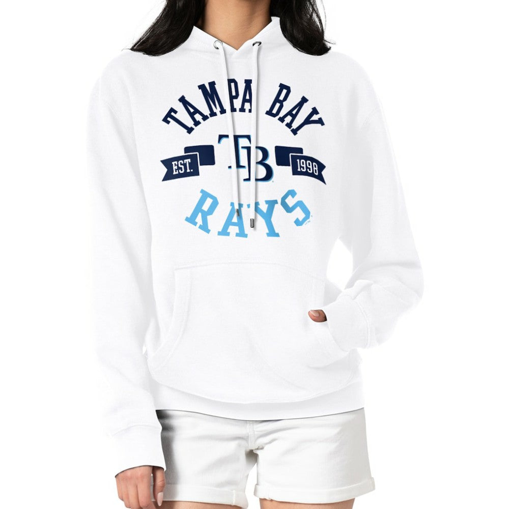 Tampa Bay Rays G-III 4Her by Carl Banks Women's City Graphic Pullover Hoodie - White