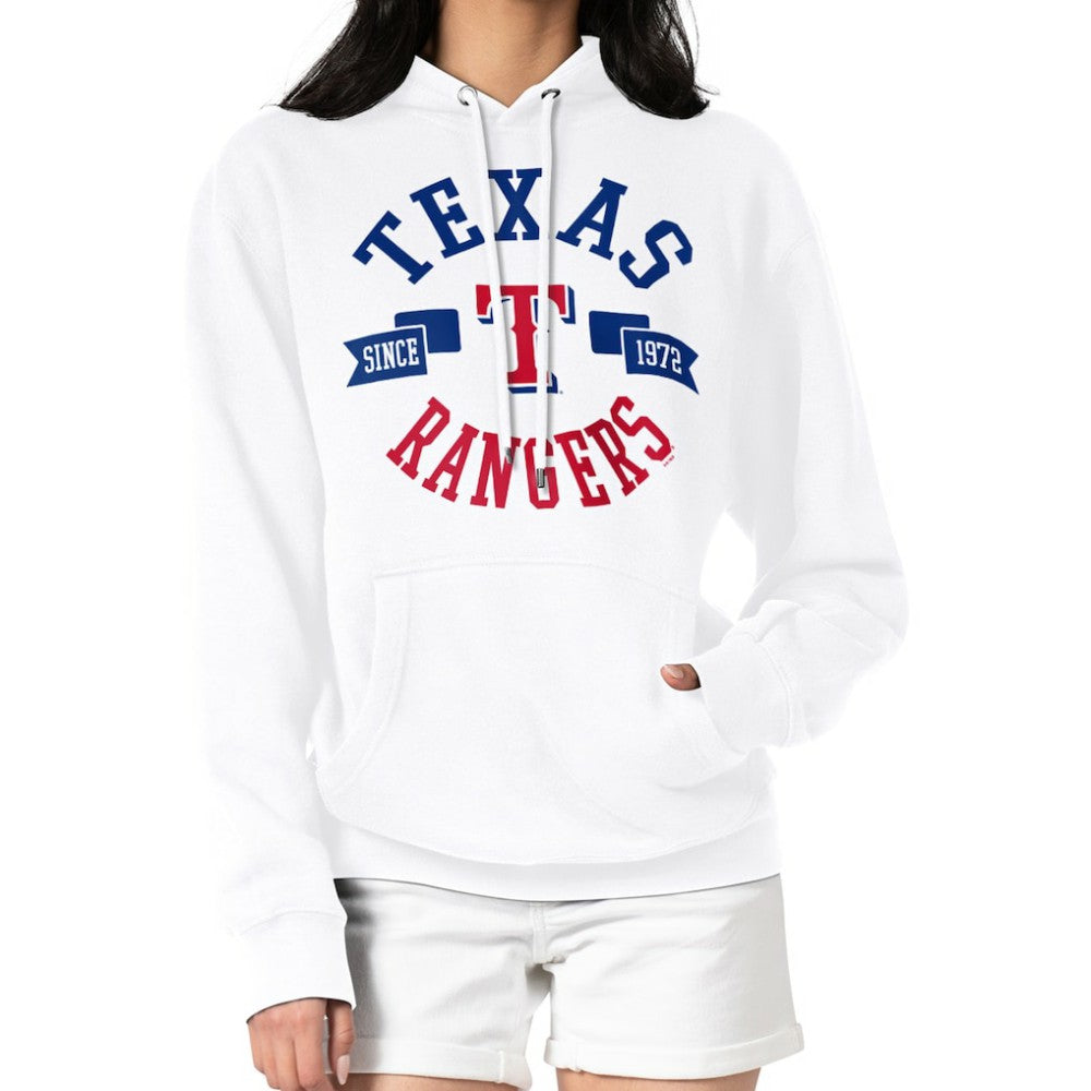 Texas Rangers G-III 4Her by Carl Banks Women's City Graphic Pullover Hoodie - White