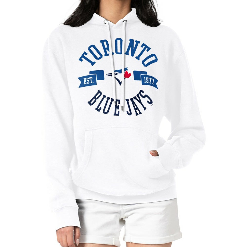 Toronto Blue Jays G-III 4Her by Carl Banks Women's City Graphic Pullover Hoodie - White
