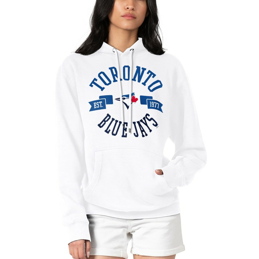 Toronto Blue Jays G-III 4Her by Carl Banks Women's City Graphic Pullover Hoodie - White