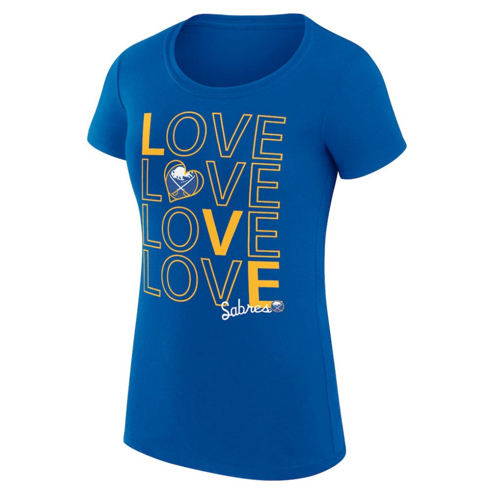 Buffalo Sabres G-III 4Her by Carl Banks Women's Super-Slim Fit Lightweight Hockey Love T-Shirt Royal