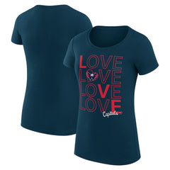 Washington Capitals G-III 4Her by Carl Banks Women's Super-Slim Fit Lightweight Hockey Love T-Shirt Navy