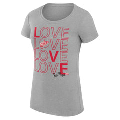 Detroit Red Wings G-III 4Her by Carl Banks Women's Super-Slim Fit Lightweight Hockey Love T-Shirt Heather Gray