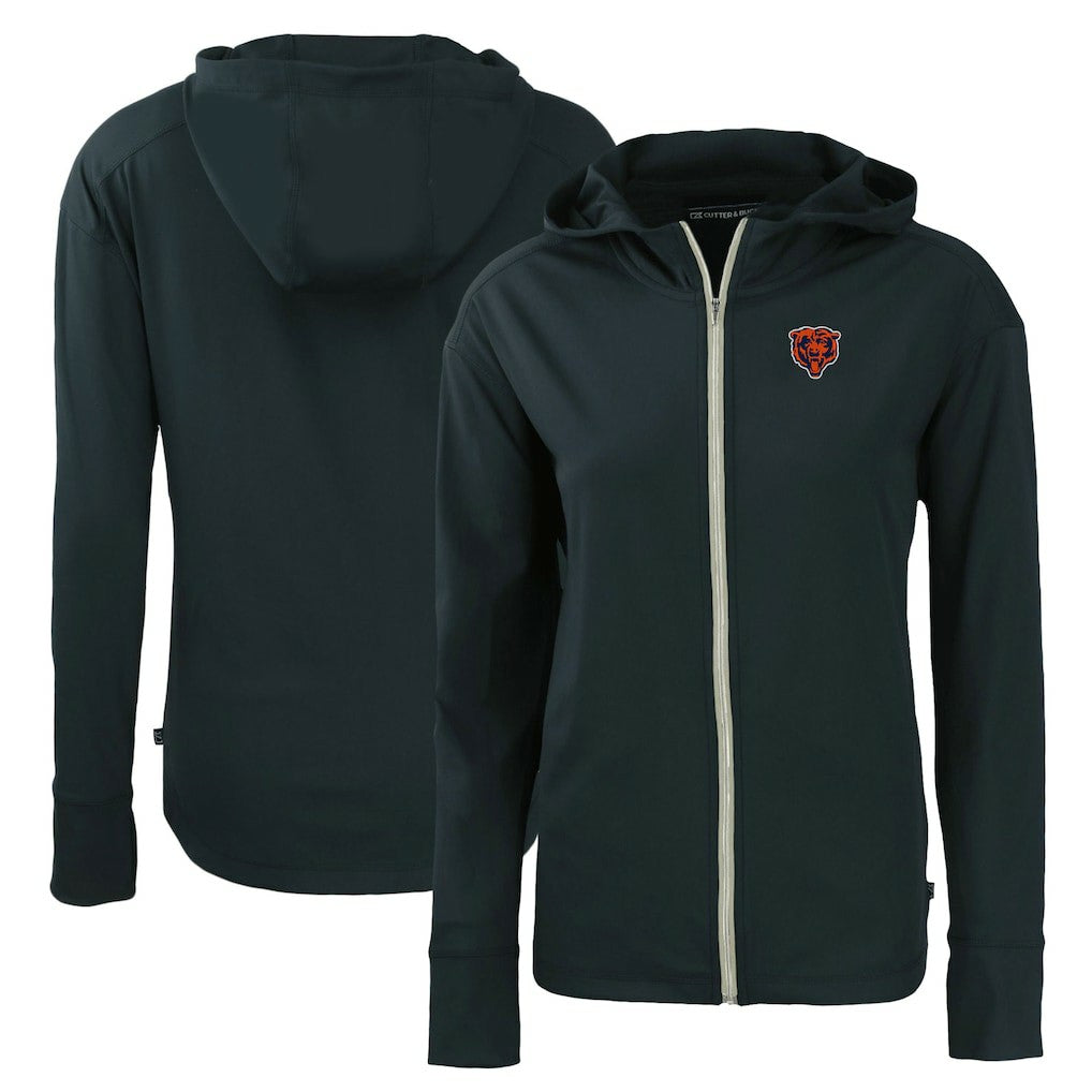 Chicago Bears Cutter & Buck Women's Throwback Daybreak Eco Recycled Half-Zip Hoodie - Navy discount