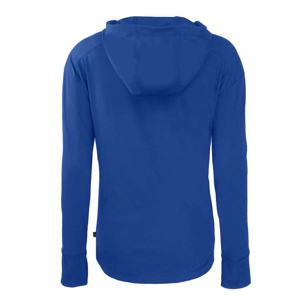 Seattle Seahawks Cutter & Buck Women's Throwback Daybreak Eco Recycled Half-Zip Hoodie - Blue on sale
