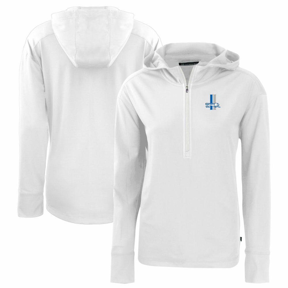 Detroit Lions Cutter & Buck Women's Throwback Daybreak Eco Recycled Half-Zip Hoodie - White online