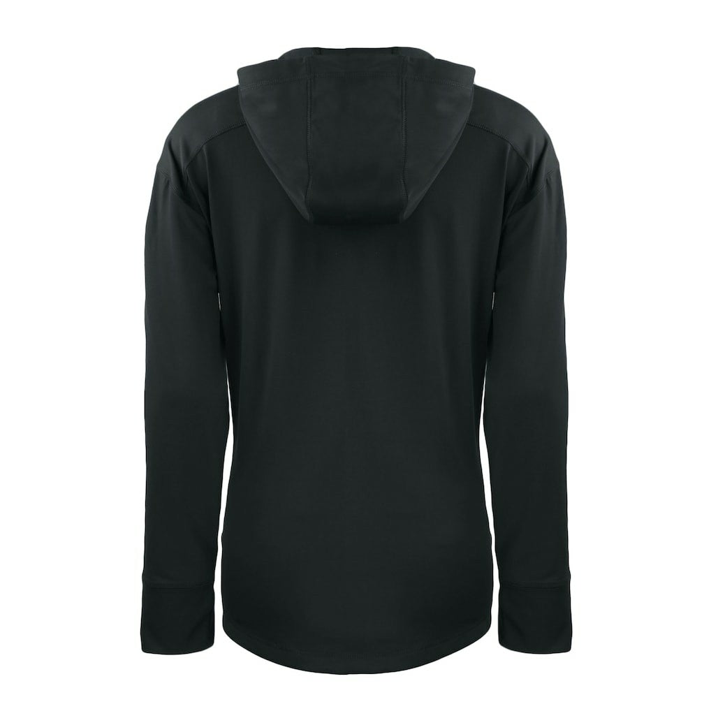 San Francisco 49ers Cutter & Buck Women's Throwback Daybreak Eco Recycled Half-Zip Hoodie - Black discount