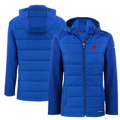 Buffalo Bills Cutter & Buck Women's Throwback Evoke Hybrid Eco Softshell Recycled Full-Zip Hoodie Jacket - Royal outlet