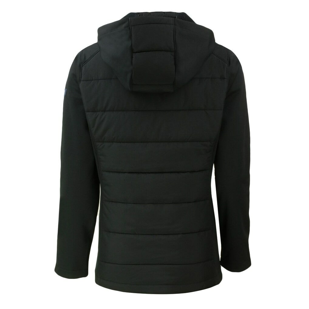 San Francisco 49ers Cutter & Buck Women's Throwback Evoke Hybrid Eco Softshell Recycled Full-Zip Hoodie Jacket - Black sale