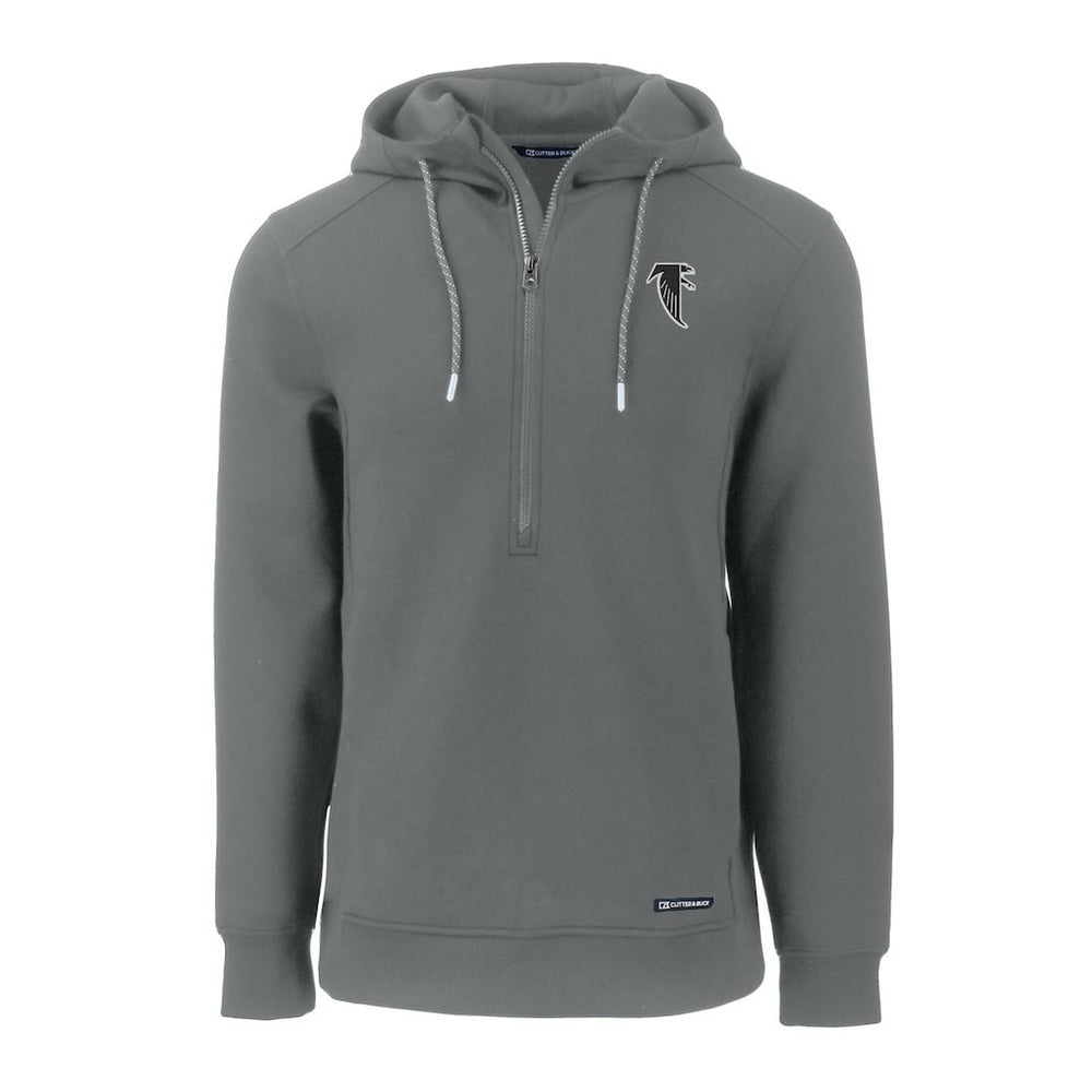 Atlanta Falcons Cutter & Buck Throwback Roam Eco Half-Zip Recycled Pullover Hoodie - Gray discount