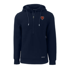 Chicago Bears Cutter & Buck Throwback Roam Eco Half-Zip Recycled Pullover Hoodie - Navy cheap