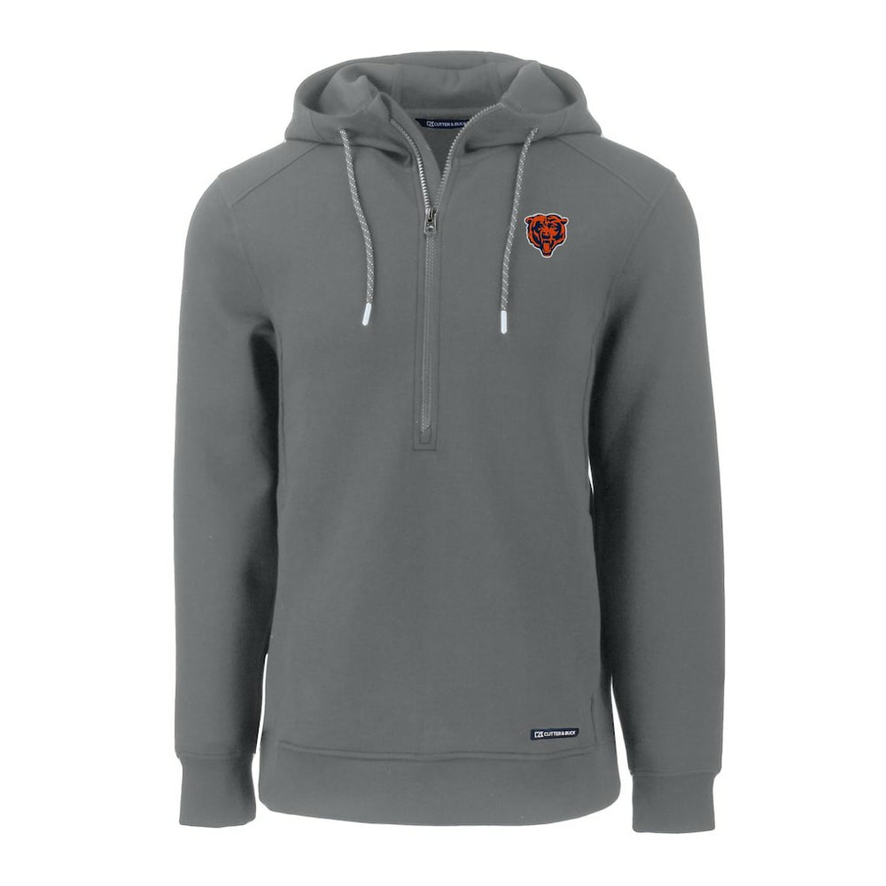 Chicago Bears Cutter & Buck Throwback Roam Eco Half-Zip Recycled Pullover Hoodie - Gray online