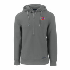 Denver Broncos Cutter & Buck Throwback Roam Eco Half-Zip Recycled Pullover Hoodie - Gray outlet