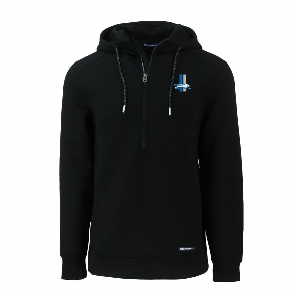 Detroit Lions Cutter & Buck Throwback Roam Eco Half-Zip Recycled Pullover Hoodie - Black sale