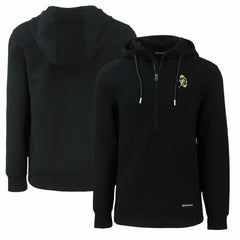 Green Bay Packers Cutter & Buck Throwback Roam Eco Half-Zip Recycled Pullover Hoodie - Black on sale