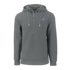 New England Patriots Cutter & Buck Throwback Roam Eco Half-Zip Recycled Pullover Hoodie - Gray discount