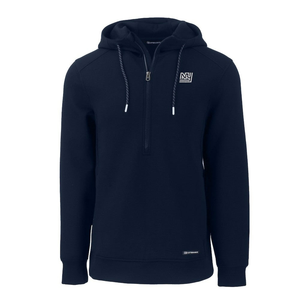 New York Giants Cutter & Buck Throwback Roam Eco Half-Zip Recycled Pullover Hoodie - Navy on sale
