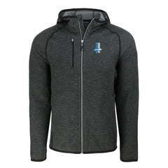 Detroit Lions Cutter & Buck Throwback Mainsail Sweater-Knit Full-Zip Hoodie - Heather Charcoal on sale