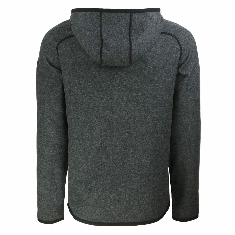 Detroit Lions Cutter & Buck Throwback Mainsail Sweater-Knit Full-Zip Hoodie - Heather Charcoal on sale