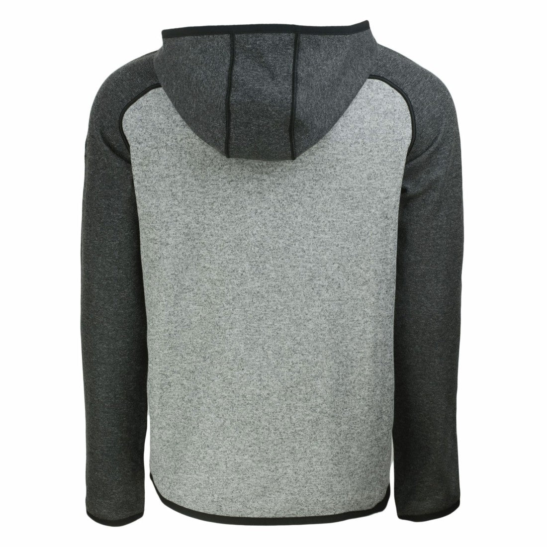 Detroit Lions Cutter & Buck Throwback Mainsail Sweater-Knit Full-Zip Hoodie - Heather Gray/Heather Charcoal on sale