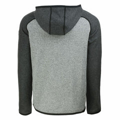 Detroit Lions Cutter & Buck Throwback Mainsail Sweater-Knit Full-Zip Hoodie - Heather Gray/Heather Charcoal on sale