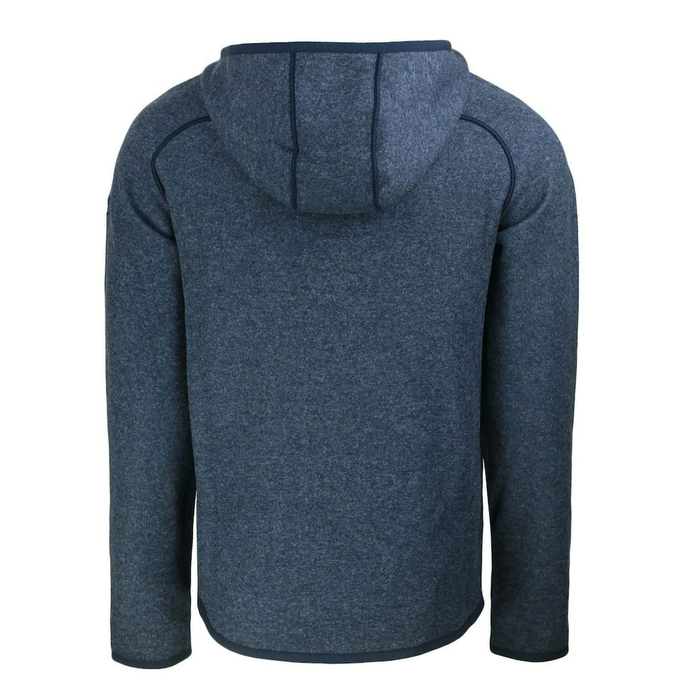 Los Angeles Chargers Cutter & Buck Throwback Mainsail Sweater-Knit Full-Zip Hoodie - Heather Navy online
