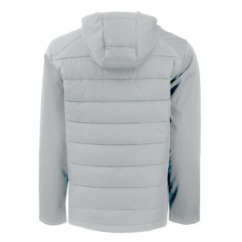 Buffalo Bills Cutter & Buck Throwback Evoke Hybrid Eco Softshell Recycled Full-Zip Hoodie Jacket - Gray for sale