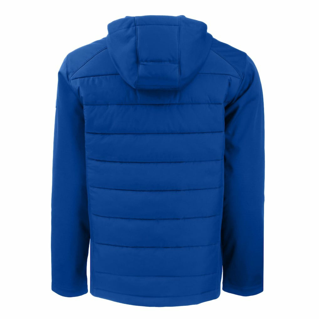 Denver Broncos Cutter & Buck Throwback Evoke Hybrid Eco Softshell Recycled Full-Zip Hoodie Jacket - Royal cheap