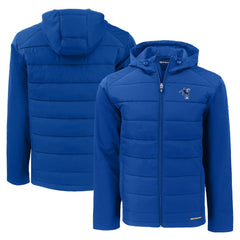 Indianapolis Colts Cutter & Buck Throwback Evoke Hybrid Eco Softshell Recycled Full-Zip Hoodie Jacket - Royal cheap
