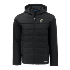 New Orleans Saints Cutter & Buck Throwback Evoke Hybrid Eco Softshell Recycled Full-Zip Hoodie Jacket - Black on sale