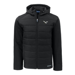 Philadelphia Eagles Cutter & Buck Throwback Evoke Hybrid Eco Softshell Recycled Full-Zip Hoodie Jacket - Black discount