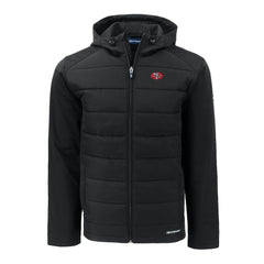 San Francisco 49ers Cutter & Buck Throwback Evoke Hybrid Eco Softshell Recycled Full-Zip Hoodie Jacket - Black cheap
