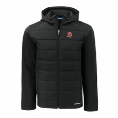 Tampa Bay Buccaneers Cutter & Buck Throwback Evoke Hybrid Eco Softshell Recycled Full-Zip Hoodie Jacket - Black sale