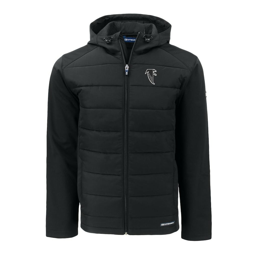Atlanta Falcons Cutter & Buck Throwback Big & Tall Evoke Hybrid Eco Softshell Recycled Full-Zip Jacket - Black sale