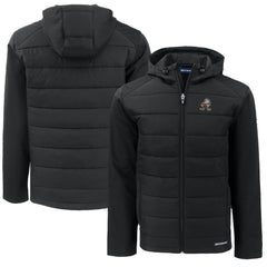 Cleveland Browns Cutter & Buck Throwback Big & Tall Evoke Hybrid Eco Softshell Recycled Full-Zip Jacket - Black cheap